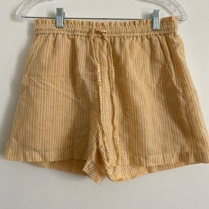 Yellow Striped Shorts